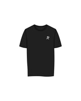 The Womens Tee - Black - Reform Studios - Left Chest & Back Vertical - Printed - White