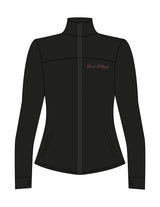 The Womens Zip Jacket - Black - SWS - Left Chest - Printed - Brown