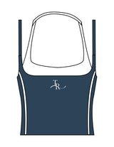 The Piped Tank - Teal - The Refinery Fitness Studio - Center Back - Printed - White