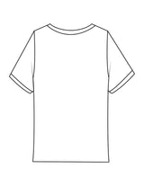The Ribbed Baby Tee - White - Fine Core Pilates - Center Chest Stacked - Printed - Black