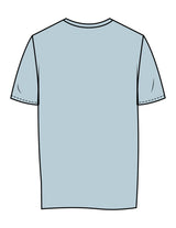 The Womens Tee - Pale Blue - Movement With Chels - Center Chest Arc - Printed - Dark Blue