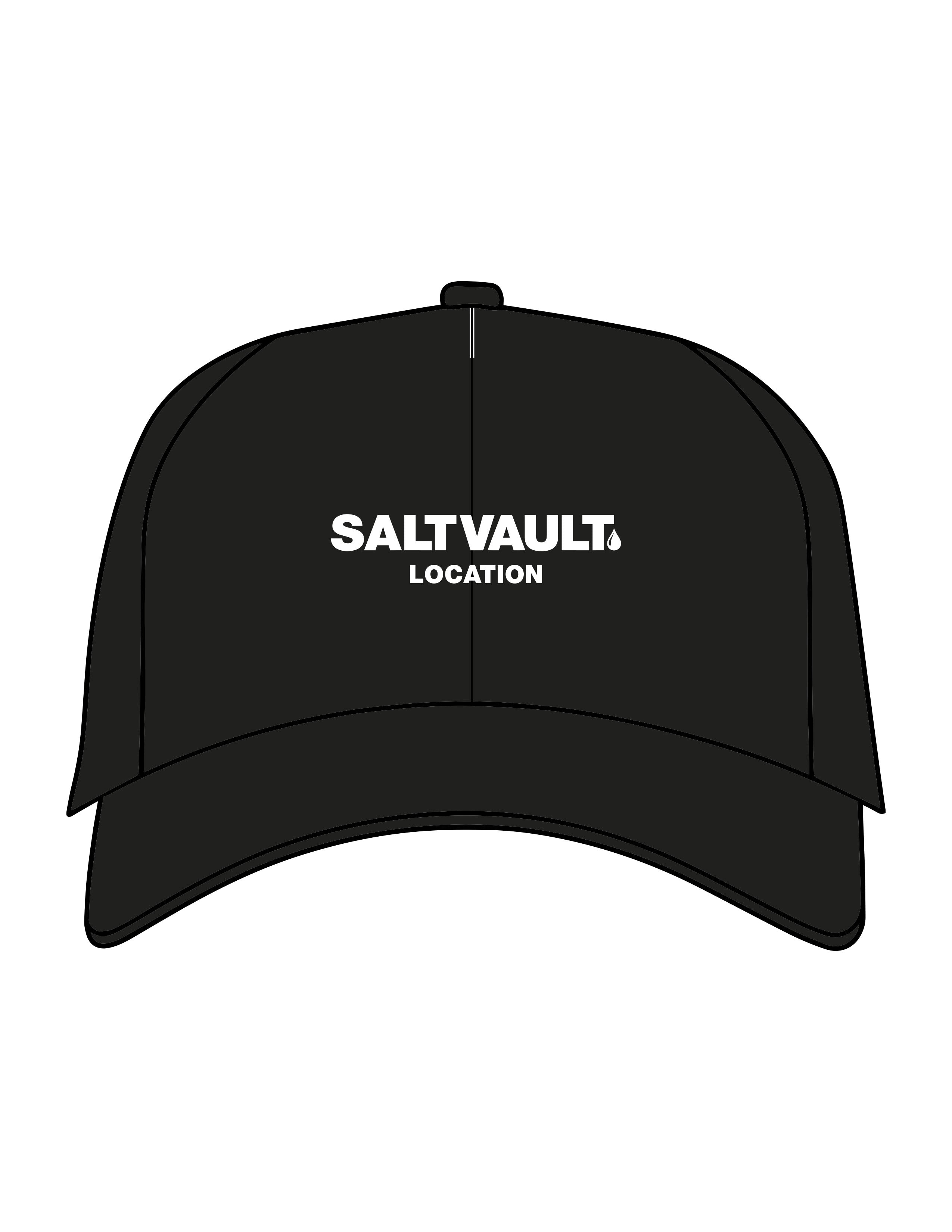 The Dad Hat - Black - Saltvault Location - Center Crown Location - Embroidered - Full Color