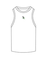 The Mens Ribbed Tank - White - REKINECTED - Center Chest - Embroidered - Full Color