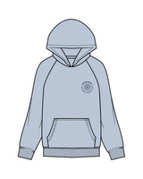 The Womens Hoodie - Powder - MD Hyperbaric - Left Chest & Back Stacked - Printed - Navy
