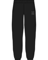 The Womens Sweatpants - Black - Slo x Form - Left Leg Stacked - Printed - White