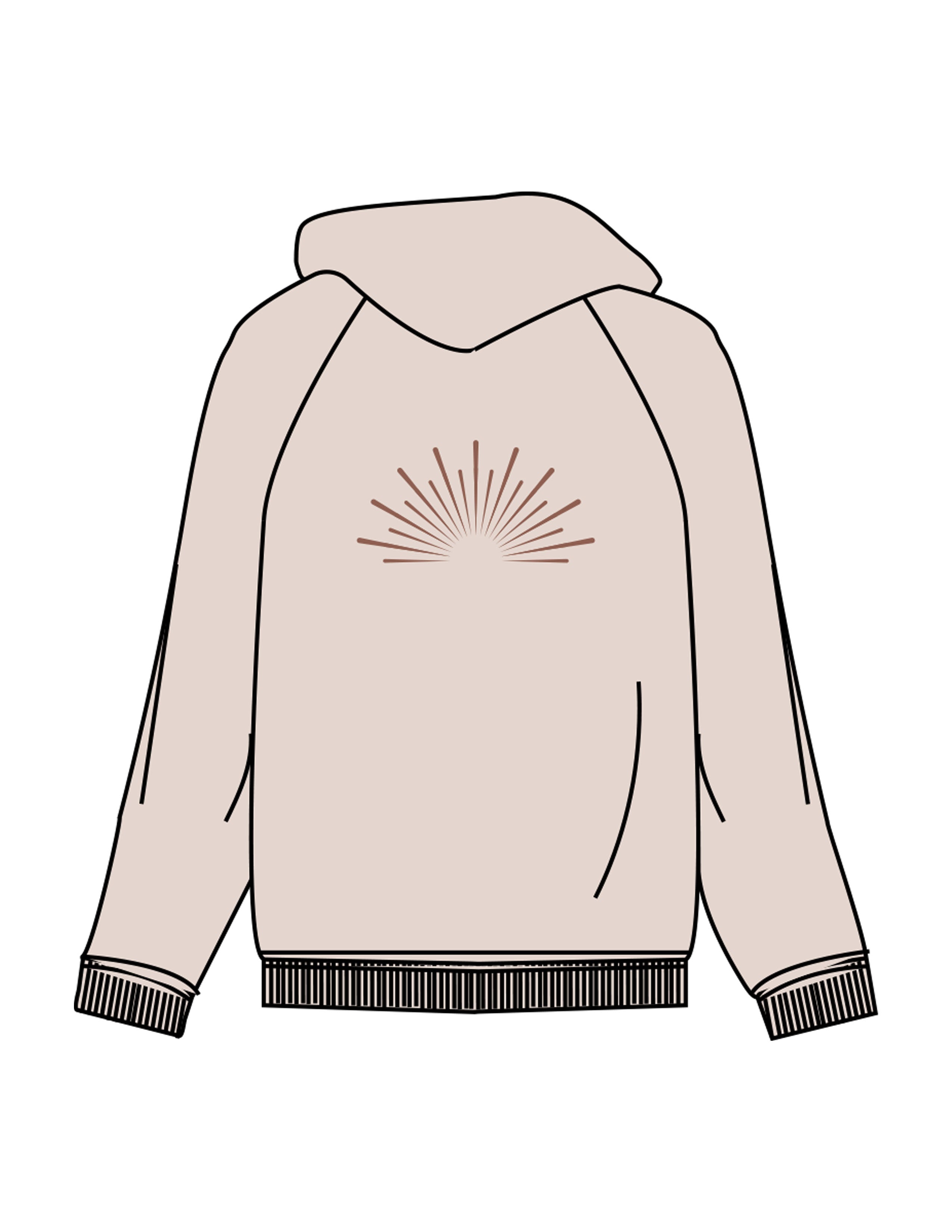 The Recycled Unisex Zip Hoodie - Polar - SWS - Left Chest & Back Icon - Printed - Brown