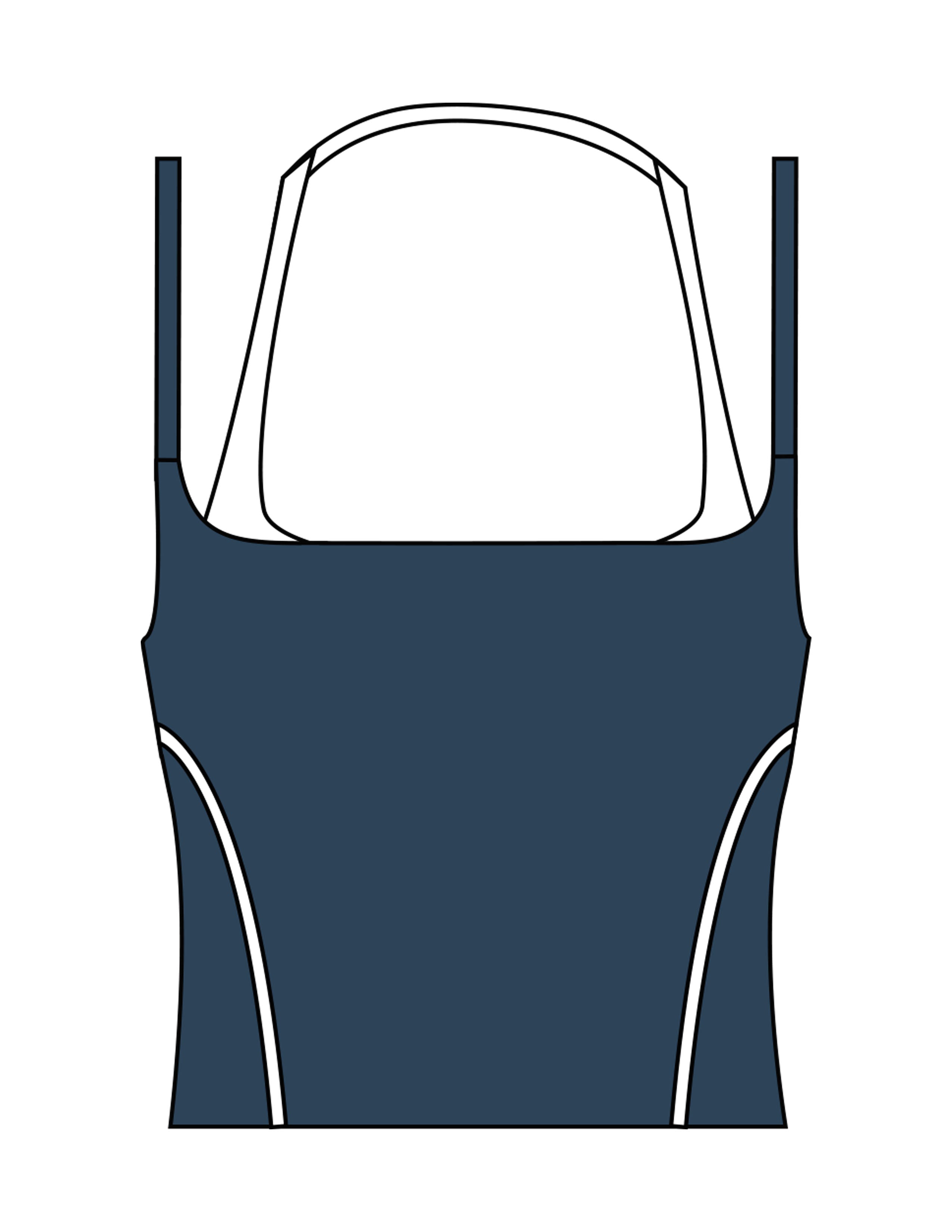 The Piped Tank - Teal - The Refinery Fitness Studio - Center Back - Printed - White