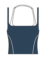 The Piped Tank - Teal - The Refinery Fitness Studio - Center Back - Printed - White