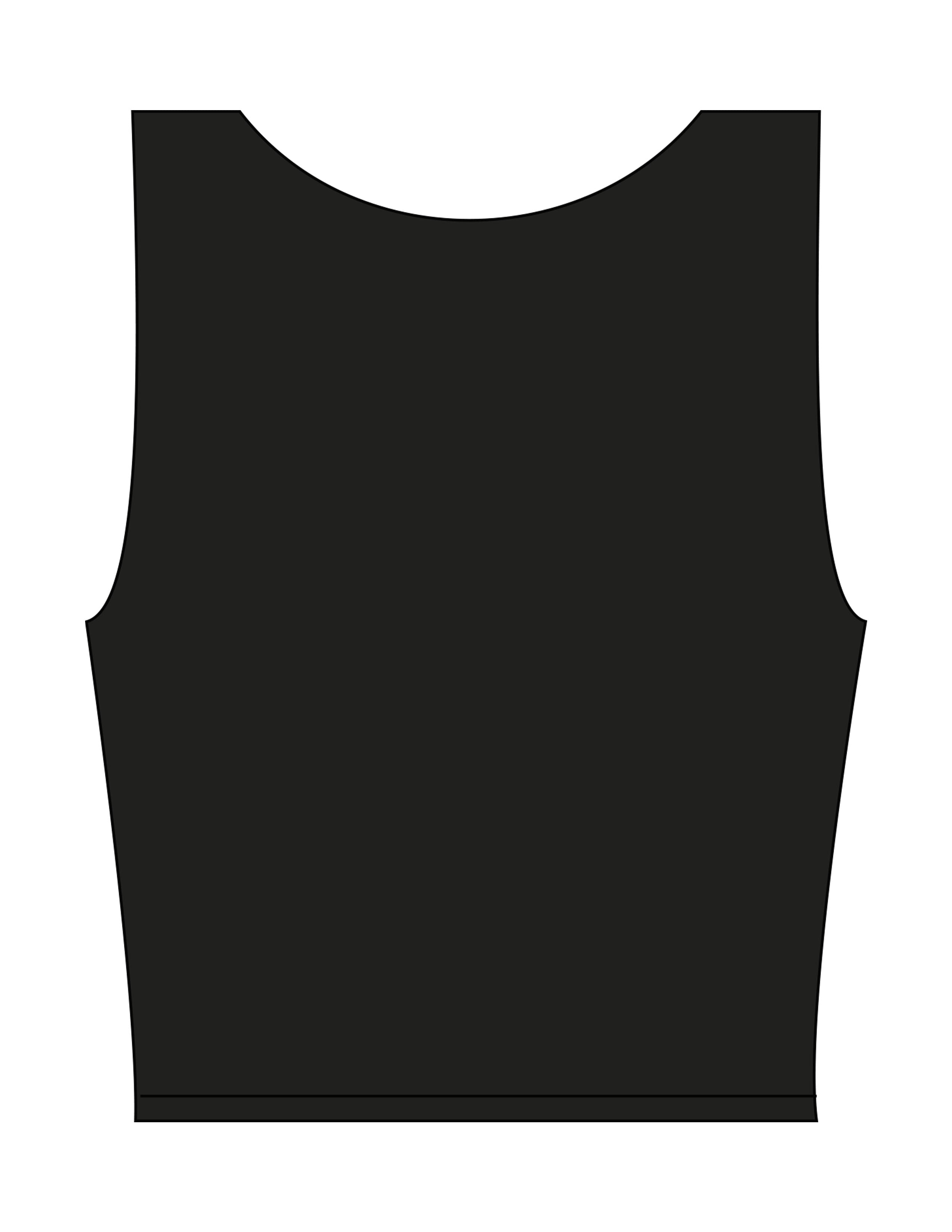 The Square Neck Tank - Black - LVL - Center Chest Layered - Printed - White