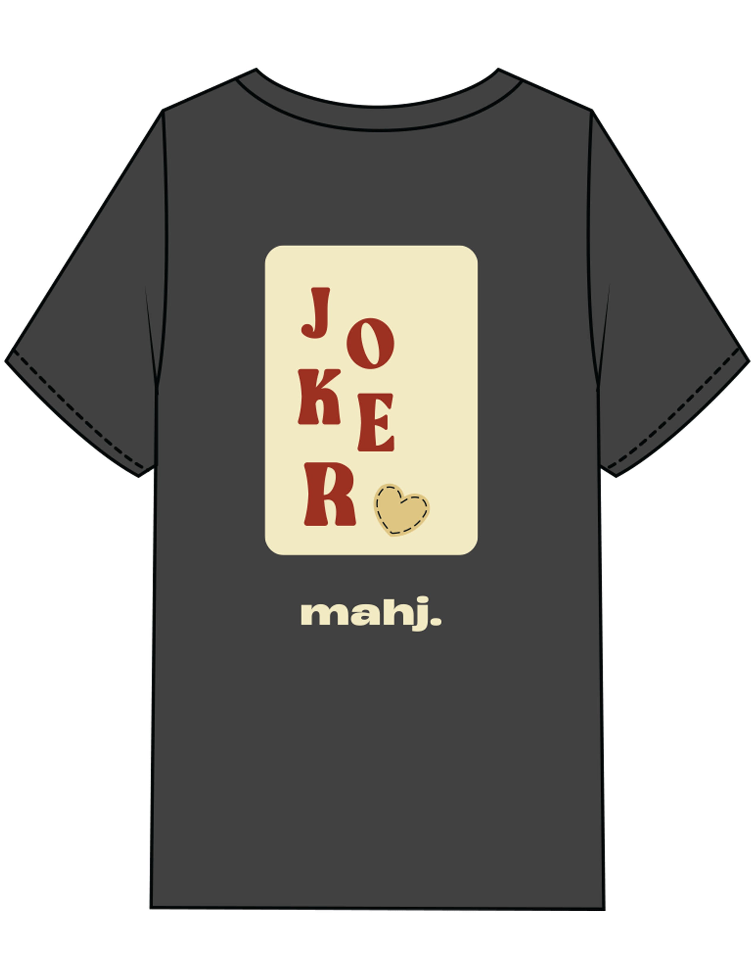 The Mens Heavyweight Tee - Coal Stone - Barnes. The Label - Center Chest & Back Joker - Printed - Full Color