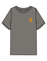 The Mens Heavyweight Tee - Washed Gray - Try Smile Collective - Left Chest & Back Bear - Printed - Full Color