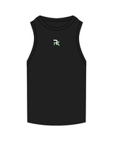 The Mens Ribbed Tank - Black - REKINECTED - Center Chest - Embroidered - Full Color