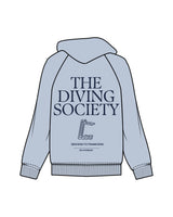 The Womens Hoodie - Powder - MD Hyperbaric - Left Chest & Back Stacked - Printed - Navy