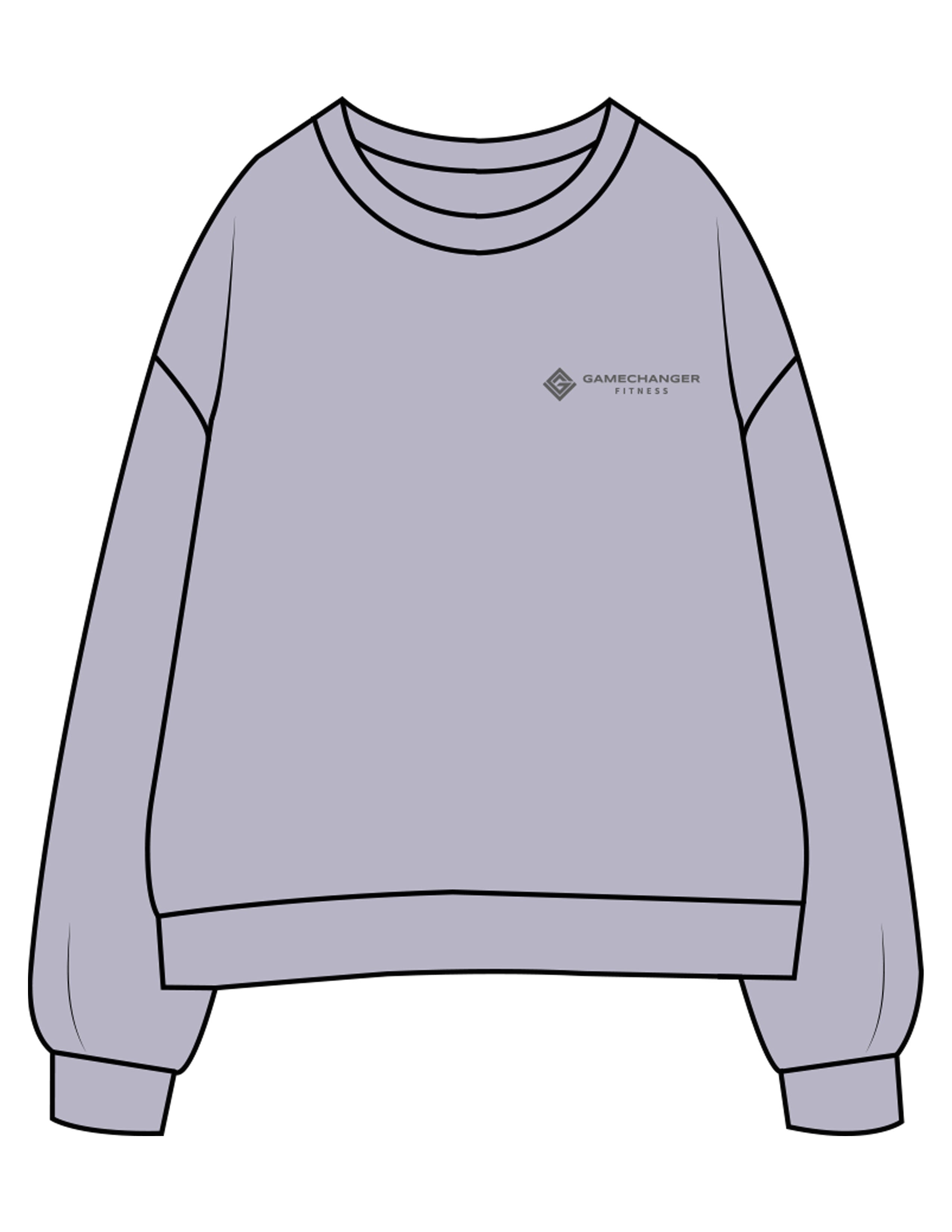 The Womens Crewneck - Heather - Game Changer - Left Chest - Printed - Charcoal
