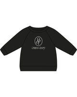 The Kids Crewneck - Black - Onyx & Ivory - Center Chest Stacked - Printed - Off White
