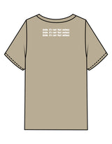 The Mens Heavyweight Tee - Washed Khaki - Try Smile Collective - Left Chest & Upper Back Stacked - Printed - Full Color