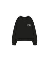 The Womens Crewneck - Black - The Whole You Wellness - Left Chest & Back Image - Printed - Full Color