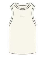 The Ribbed Full Length Tank - Off White - Grove Pilates - Center Chest - Embroidered - Tone on Tone