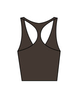 The Racer Tank - Cafe - Ignite Barre & Fitness - Left Chest - Printed - White