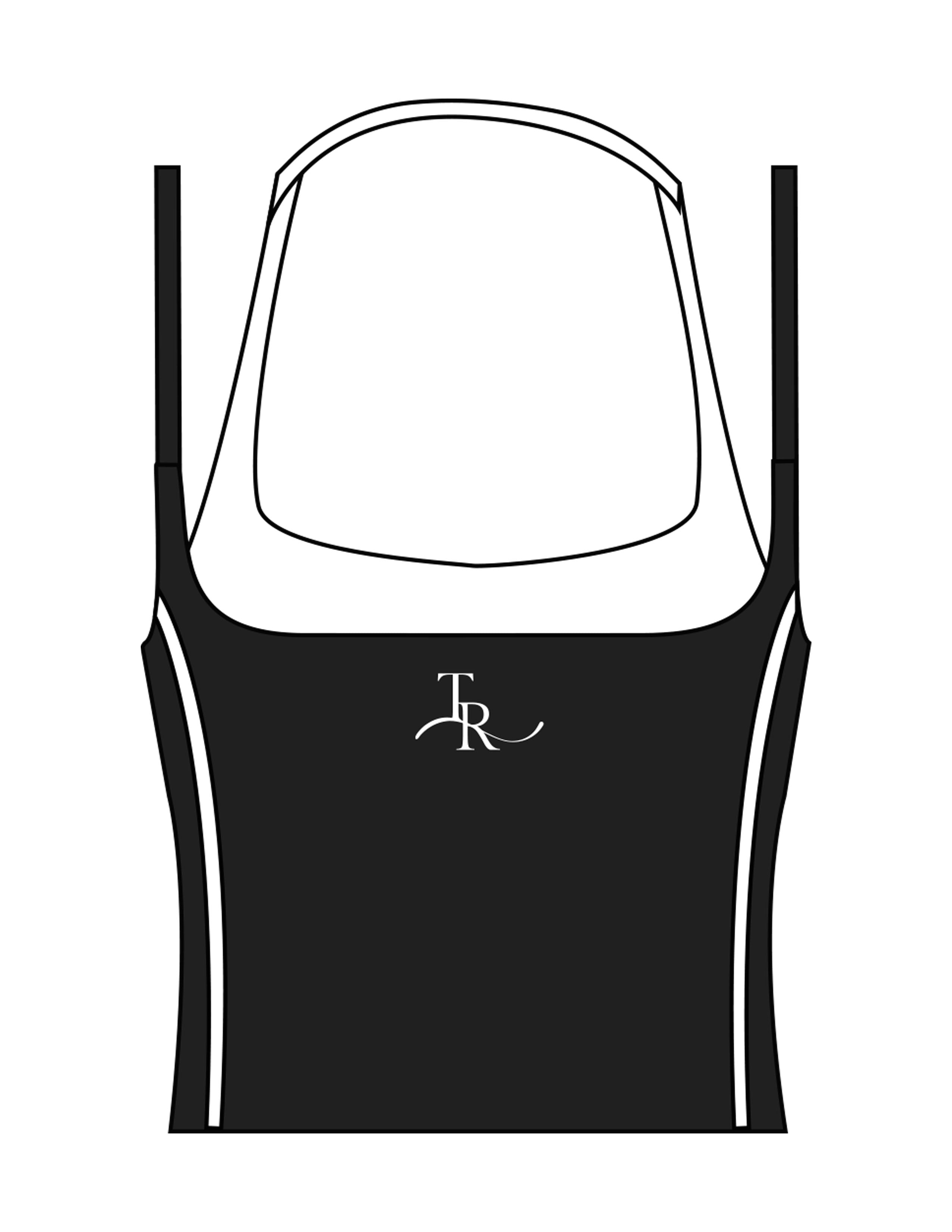 The Piped Tank - Black - The Refinery Fitness Studio - Center Back - Printed - White