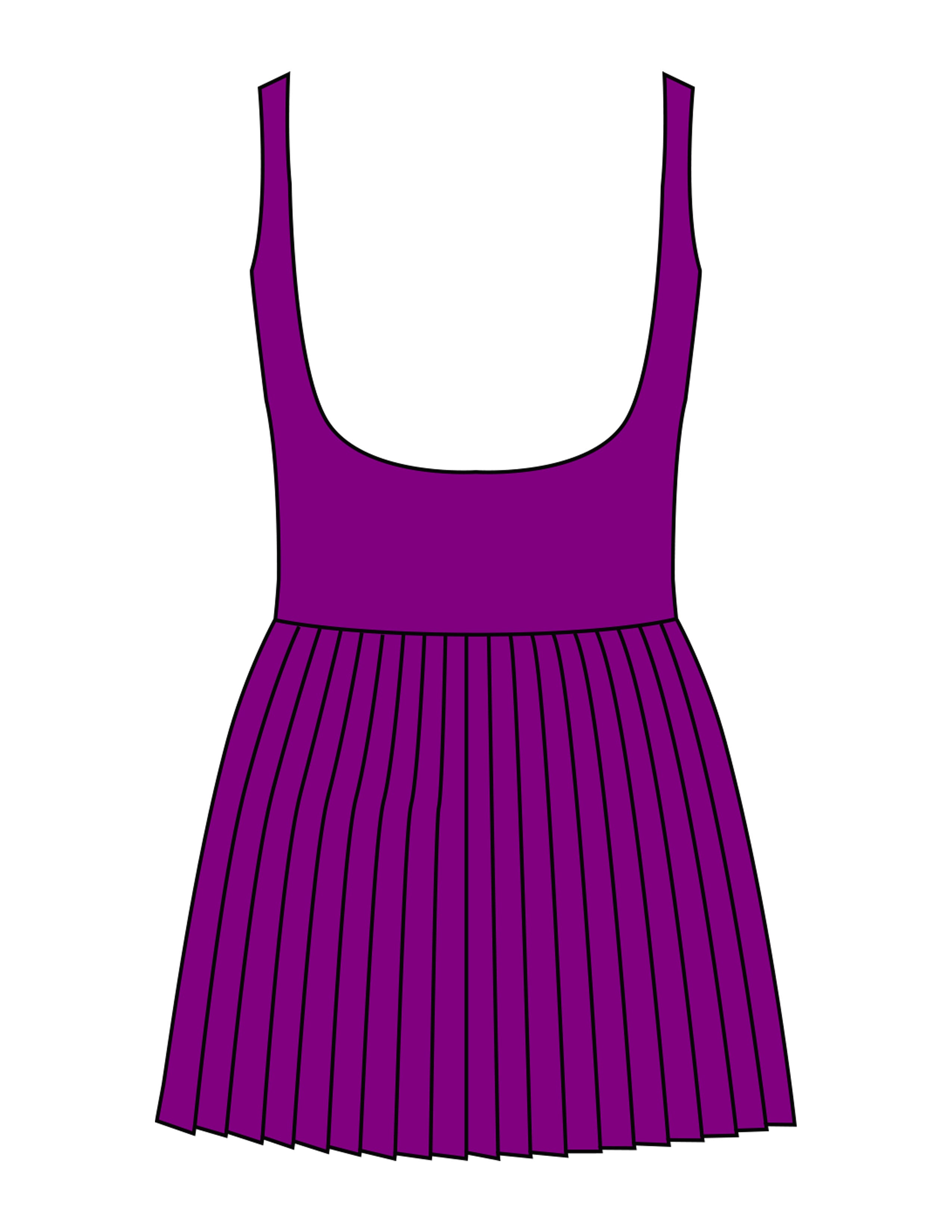 The Scoop Back Dress - Purple - The Whole You Wellness - Left Chest - Printed - Full Color