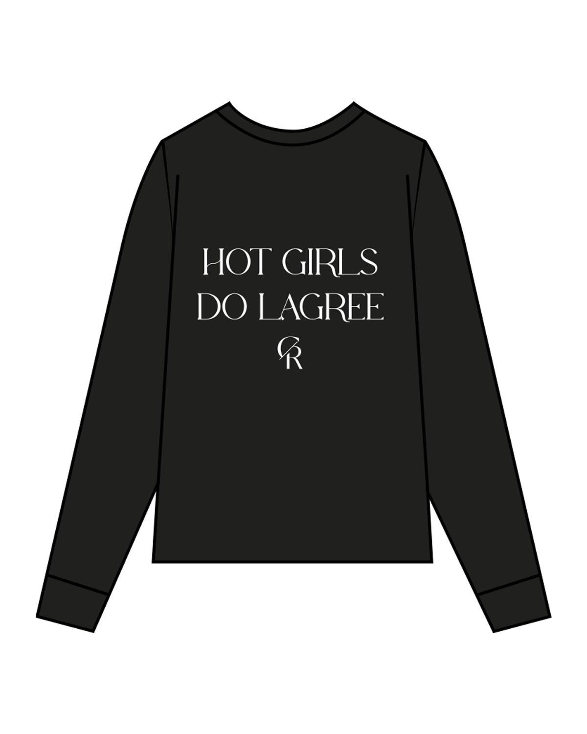 The Mens Long Sleeve - Black - Core Reform - Center Chest & Back Stacked - Printed - White