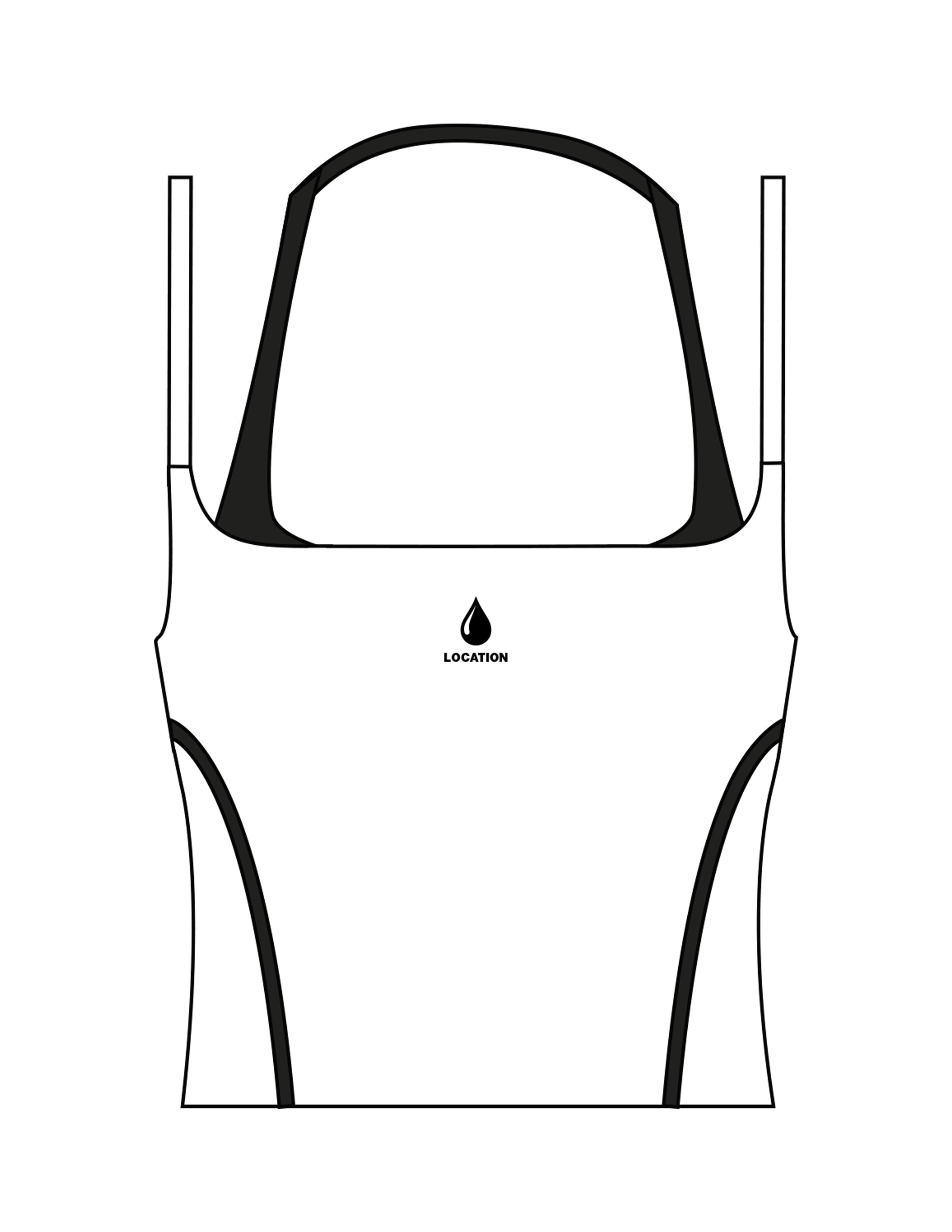 The Piped Tank - White - Saltvault Location - Center Chest & Center Back - Printed - Black