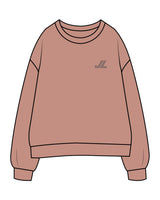 The Womens Crewneck - Clay - JL Marketing - Left Chest - Printed - Tone on Tone