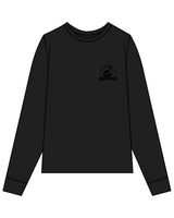 The Womens Oversized Long Sleeve - Black - Coach Code - Left Chest - Icon - Printed - Tone on Tone