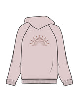 The Recycled Unisex Zip Hoodie - Blush - SWS - Left Chest & Back Icon - Printed - Brown