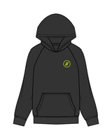 The Mens Hoodie - Washed Black - Blenders - Left Chest & Back "PACIFIC BEACH" - Printed - Full Color