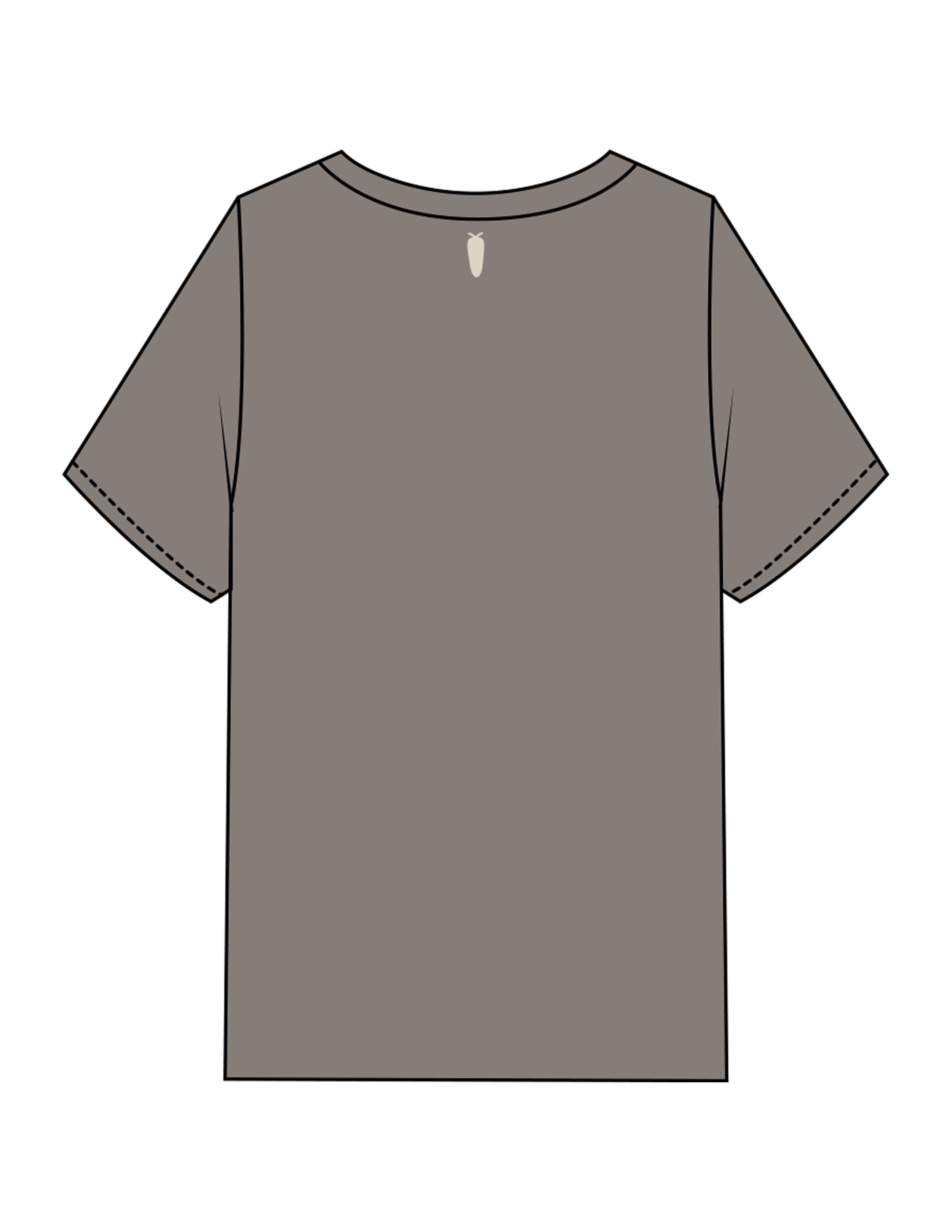 The Womens Heavyweight Tee - Washed Gray - BlueCarrot - Left Chest & Back Neckline
