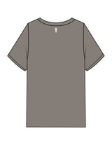 The Womens Heavyweight Tee - Washed Gray - BlueCarrot - Left Chest & Back Neckline
