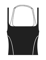 The Piped Tank - Black - The Refinery Fitness Studio - Center Back - Printed - White