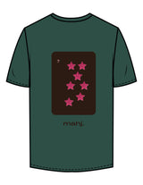 The Mens Tee - Forest - Barnes. The Label - Center Chest & Back Stars - Printed - Full Color