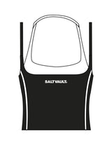 The Piped Tank - Black - Saltvault Location - Center Chest & Center Back - Printed - White