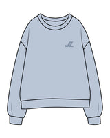 The Womens Crewneck - Powder - JL Marketing - Left Chest - Printed - Tone on Tone