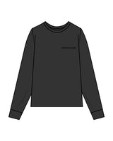 The Mens Heavyweight Long Sleeve - Washed Black - Athletic Culture - Left Chest & Back Center Stacked - Black