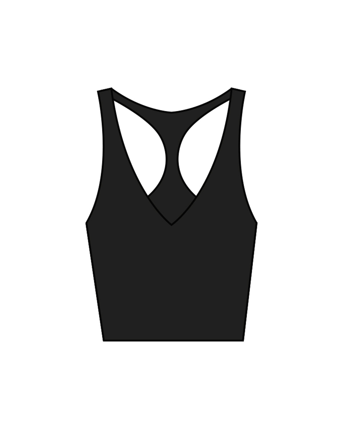 The Racer Tank - Black - Coach Code - Back Center - White
