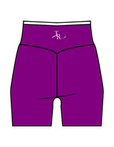 The Piped Crossover Short - Light Purple - The Refinery Fitness Studio - Center Back - Printed - White