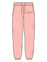 The Cargo Jogger - Light Pink - Movement Pilates Buffalo - Left Leg Stacked - Printed - Black