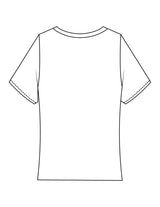 The Baby Tee - White - Fine Core Pilates - Center Chest Stacked - Printed - Black