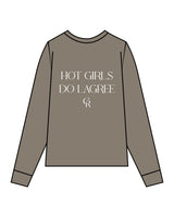 The Mens Long Sleeve - Army - Core Reform - Center Chest & Back Stacked - Printed - White
