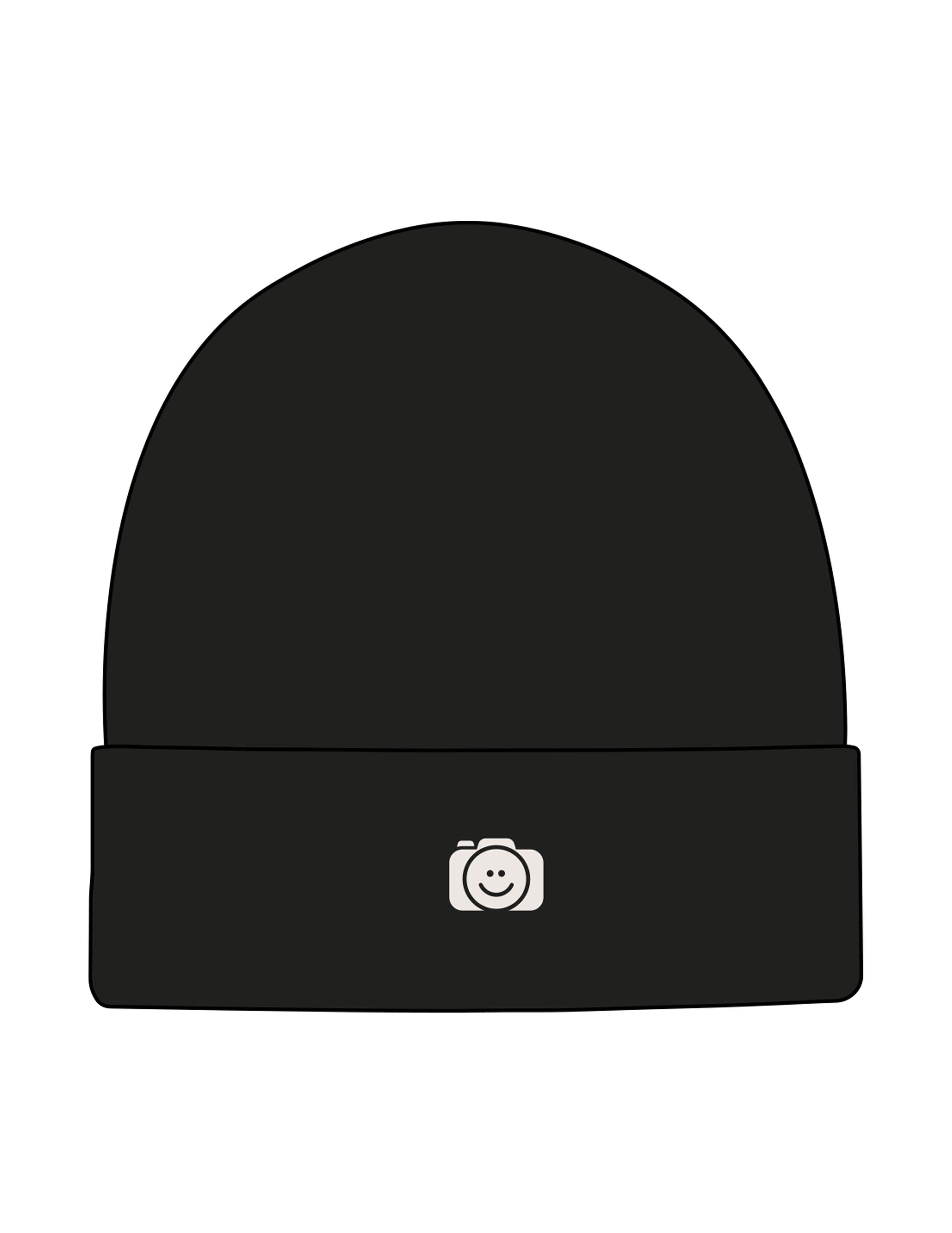 The Beanie - Black - The Stu - Center Brim - EMB - Bone