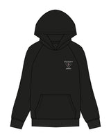 The Womens Hoodie - Black - Platinum Pilates - Left Chest Stacked - Printed - Full Color