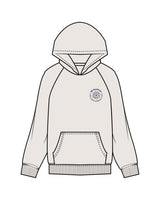 The Mens Hoodie - Bone - MD Hyperbaric - Left Chest Round & Back Diamond - Printed - Navy