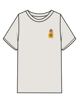 The Mens Heavyweight Tee - Washed Bone - Try Smile Collective - Left Chest & Back Bear - Printed - Full Color