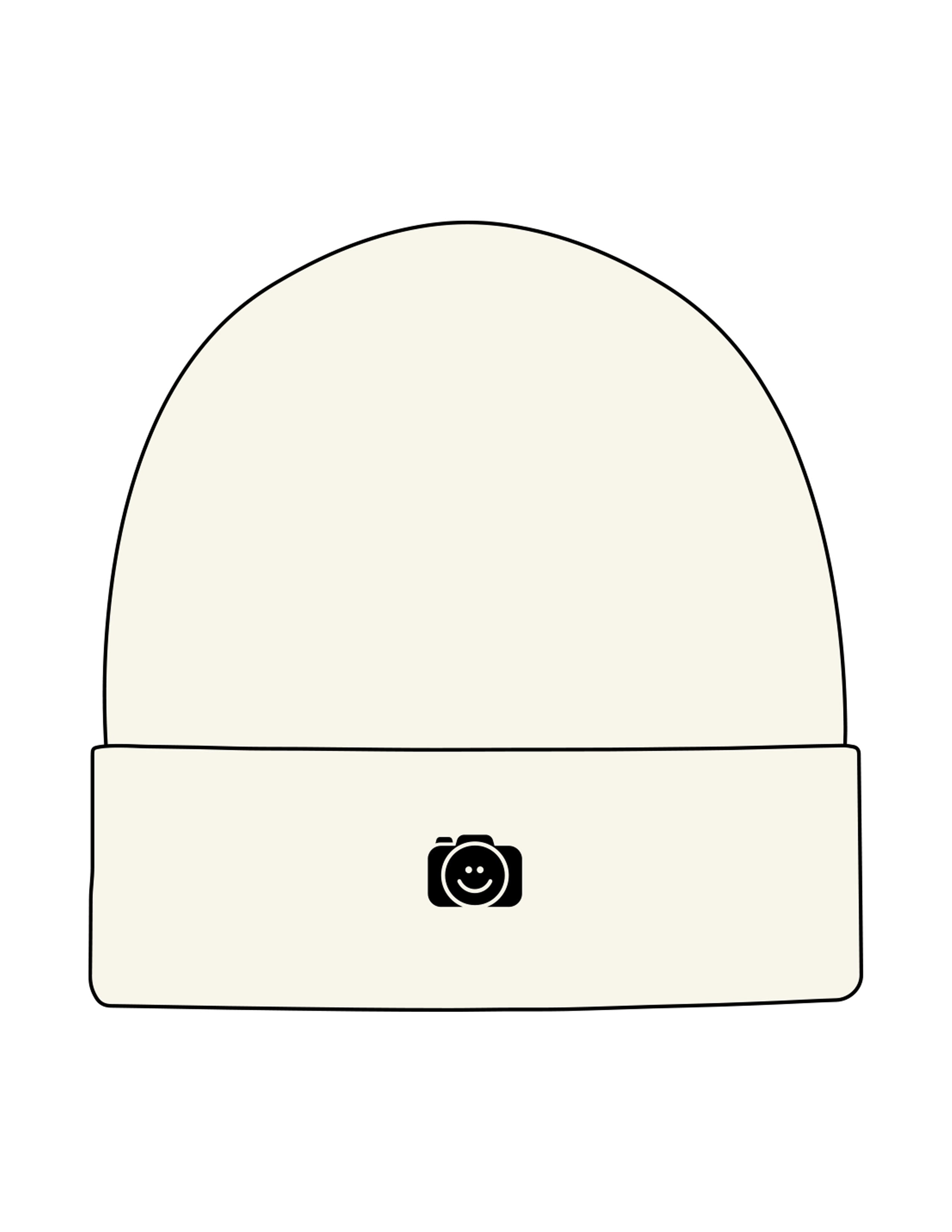 The Beanie - Off White - The Stu - Center Brim - EMB - Black