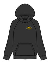 The Mens Hoodie - Washed Black - ML Contracting LLC - Left Chest Flag & Back Image - Printed - Full Color