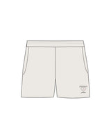The Womens Sweat Shorts - Bone - Platinum Pilates - Left Chest - Printed - Full Color